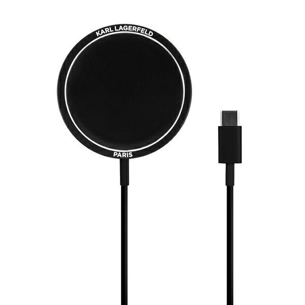 Karl Lagerfeldas 15W Wirreless Charger with MagSafe - Black