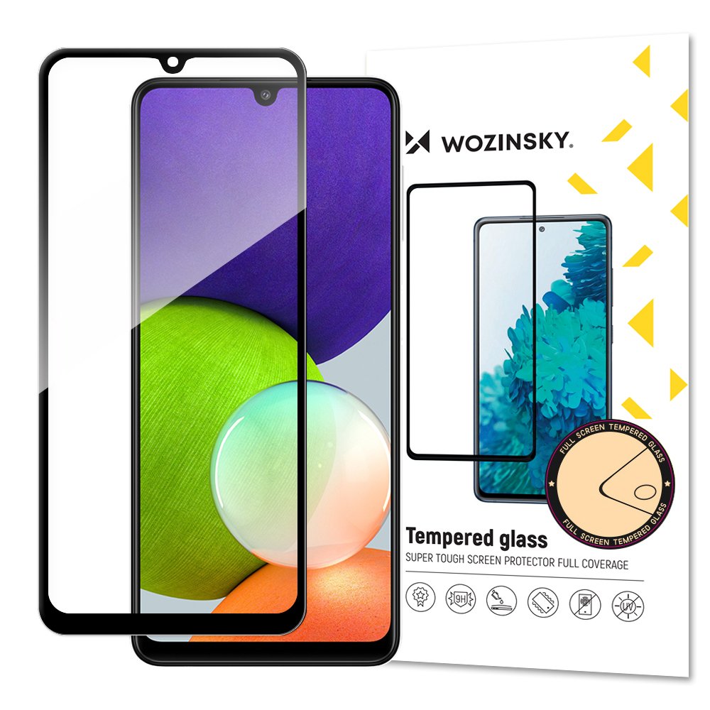 Wozinsky grūdintas stiklas Samsung Galaxy A22 4G – juodas