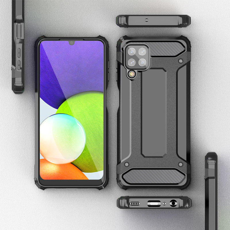 „Hybrid Armor“ dėklas Samsung Galaxy A22 4G – sidabrinis