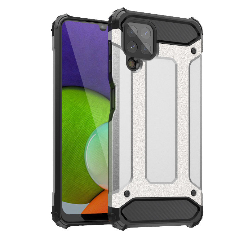 „Hybrid Armor“ dėklas Samsung Galaxy A22 4G – sidabrinis