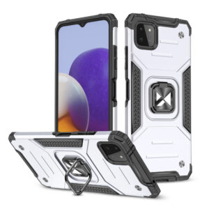 Wozinsky Ring Armor dėklas Samsung Galaxy A22 4G – sidabrinis
