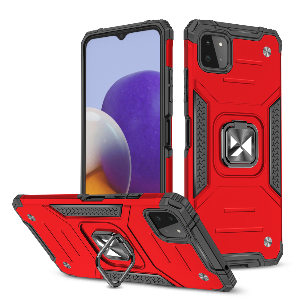 Wozinsky Ring Armor dėklas Samsung Galaxy A22 4G – raudonas