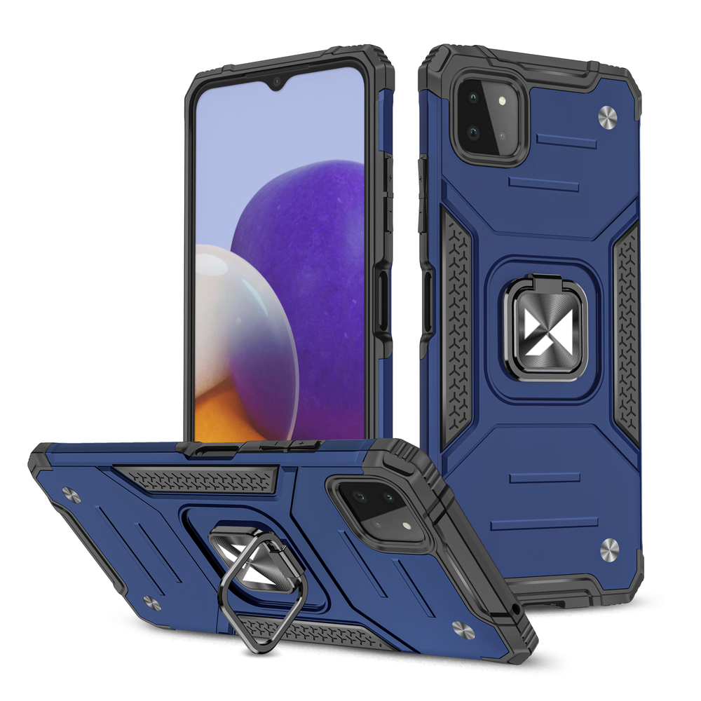 Wozinsky Ring Armor dėklas Samsung Galaxy A22 4G – mėlynas