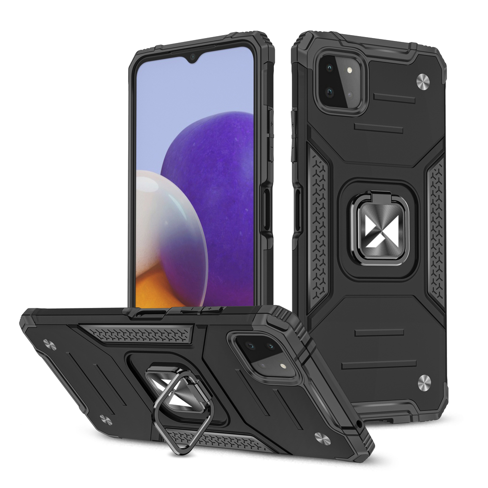 Wozinsky Ring Armor dėklas Samsung Galaxy A22 4G – juodas