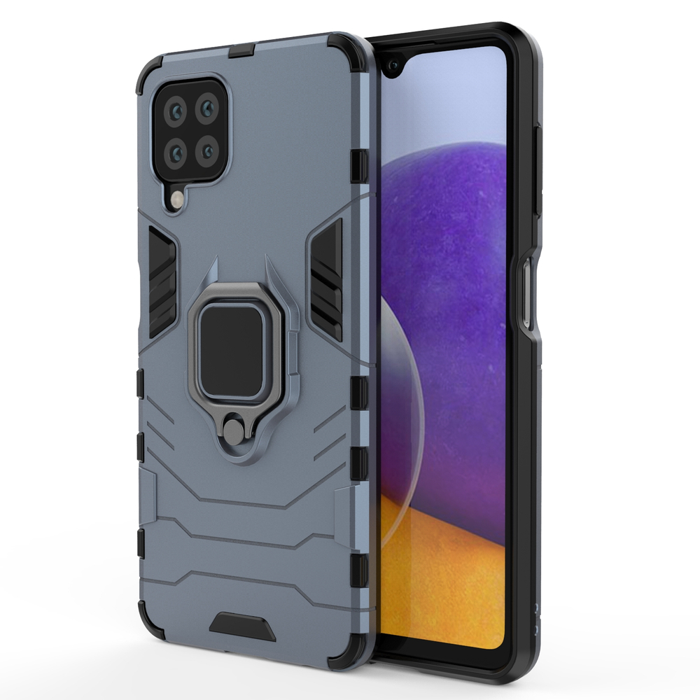 Ring Armor dėklas Samsung Galaxy A22 4G – mėlynas