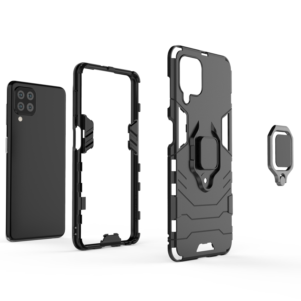 Ring Armor dėklas Samsung Galaxy A22 4G – mėlynas