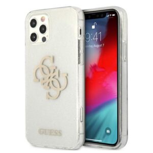 Guess skaidrus dėklas iPhone 12 Pro Max – Glitter 4G