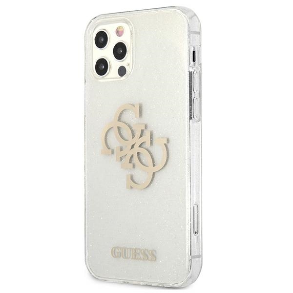 Guess skaidrus dėklas iPhone 12 Pro Max – Glitter 4G