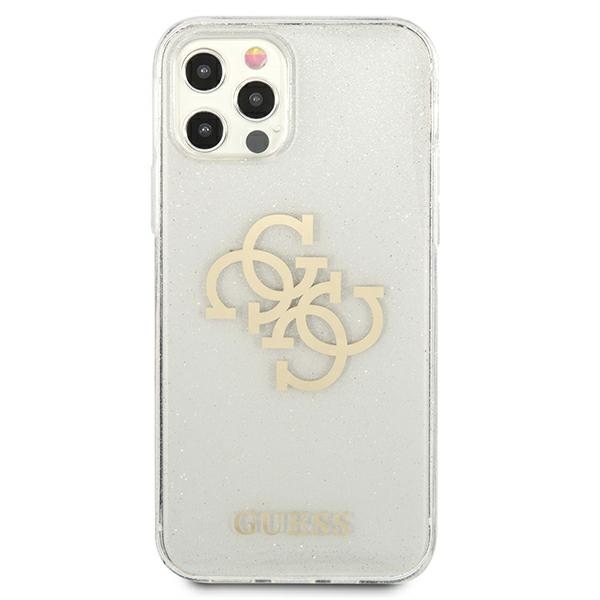 Guess skaidrus dėklas iPhone 12 Pro Max – Glitter 4G
