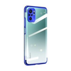 Skaidrus plonas TPU dėklas Xiaomi Redmi Note 10 5G / Poco M3 Pro – mėlynas