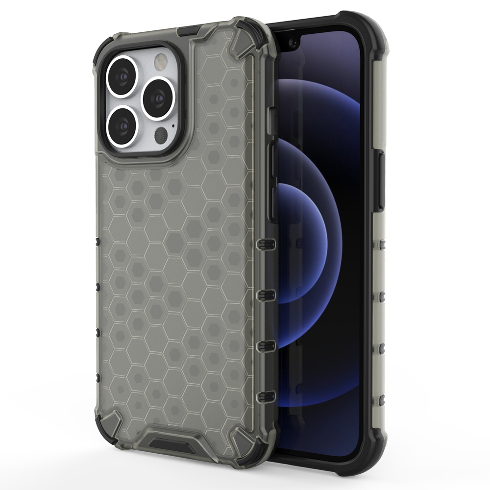 Apsauginis dėklas iPhone 13 Pro – juodas, korio raštas