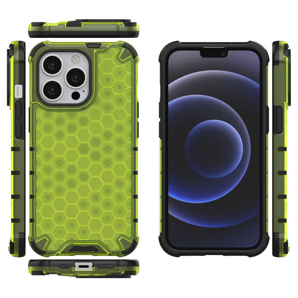 Korio rašto dėklas iPhone 13 Pro – žalias