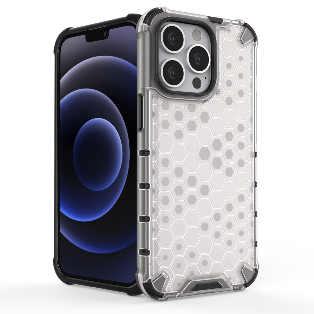 Korėtas dėklas iPhone 13 Pro – raudonas (TPU/PC)