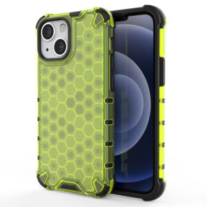 Apsauginis „Honeycomb“ dėklas iPhone 13 mini – žalias