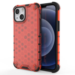 Apsauginis Honeycomb dėklas iPhone 13 mini – raudonas