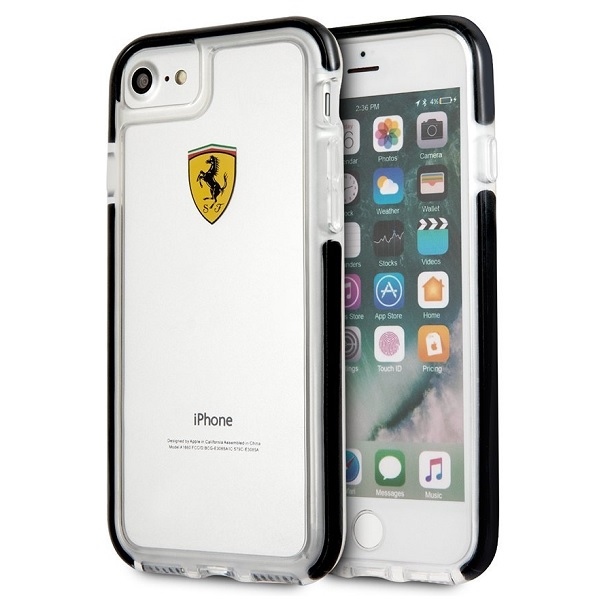 Ferrari Hardcase FEGLHCP7BK iPhone 7/8 SE 2020 / SE 2022 Atsparus smūgiams transpanuoma black