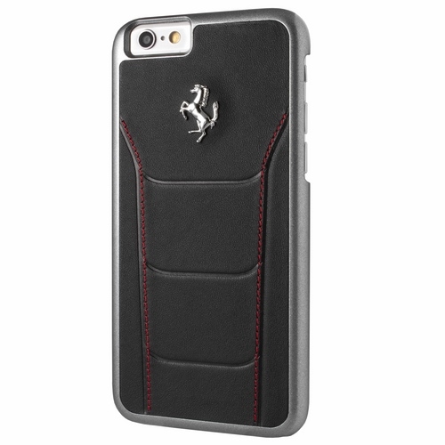 Ferrari Hardcase FESEHCP6BKR iPhone 6/6S 488 black / raudonas susiuvimas