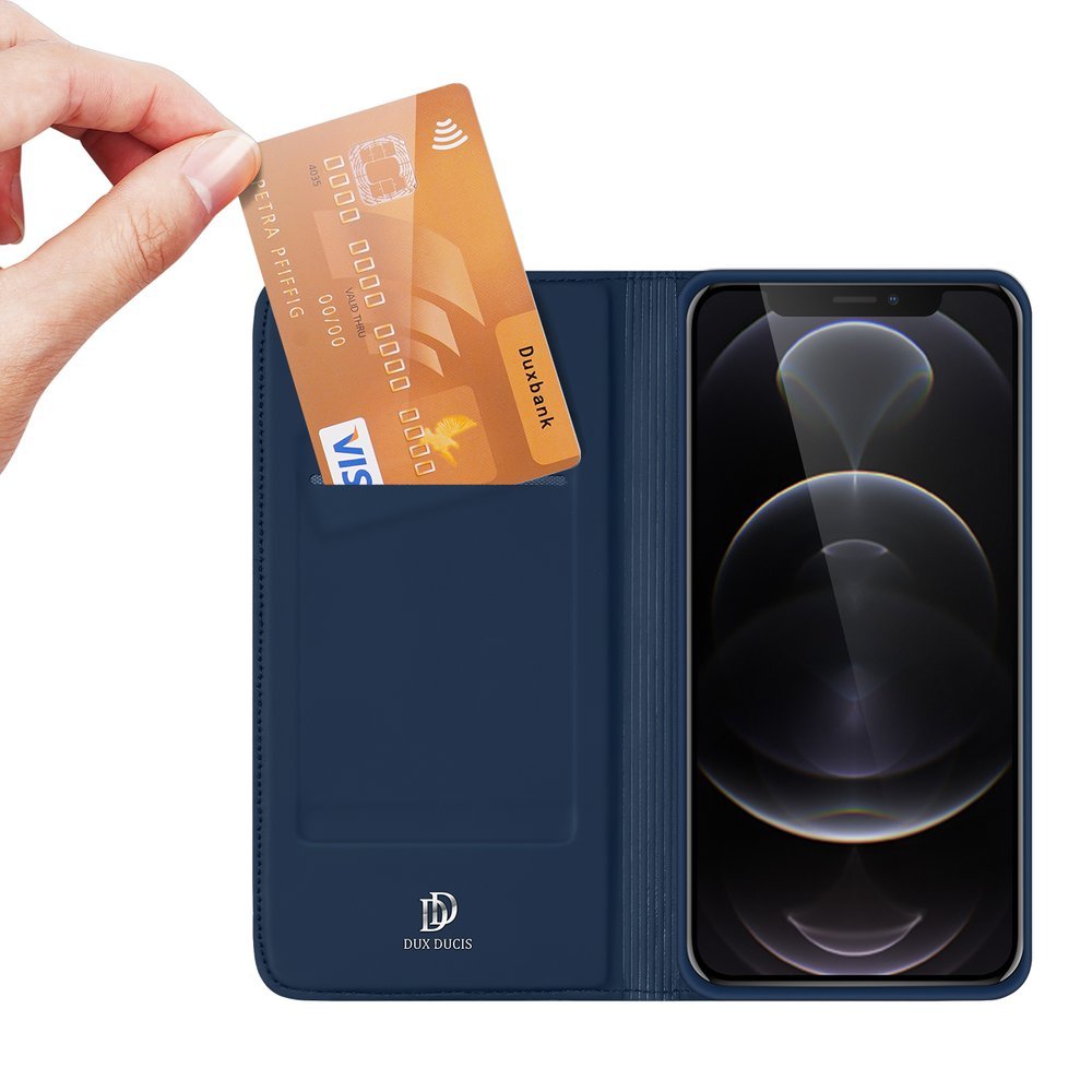 Dux Ducis Skin Pro dėklas-knigelė iPhone 13 Pro – mėlynas