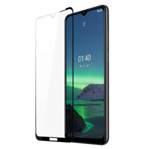 Dux Ducis 10D Grūdinto stiklo tvirta ekrano apsauga, pilnai padengta rėmeliu, skirta Nokia 1.4 permatoma (tinka dėklui)