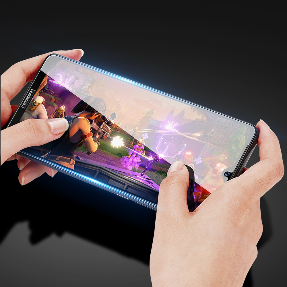 Dux Ducis 10D Grūdinto stiklo tvirta ekrano apsauga, pilnai padengta rėmeliu, skirta Nokia 1.4 permatoma (tinka dėklui)