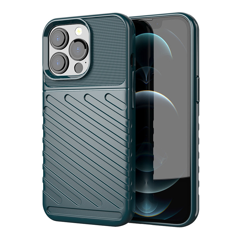 Thunder Case tvirtas TPU dėklas iPhone 13 Pro – žalias