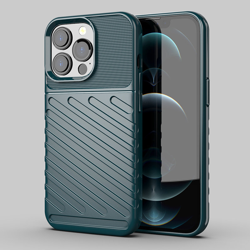 Thunder Case tvirtas TPU dėklas iPhone 13 Pro – žalias
