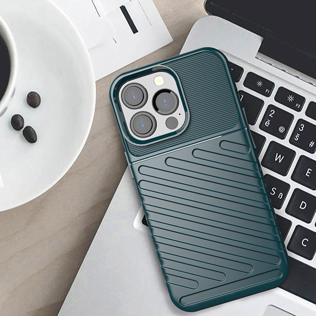 Thunder Case tvirtas TPU dėklas iPhone 13 Pro – žalias