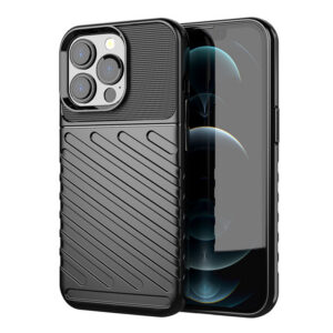 Thunder Case tvirtas TPU dėklas iPhone 13 Pro – juodas