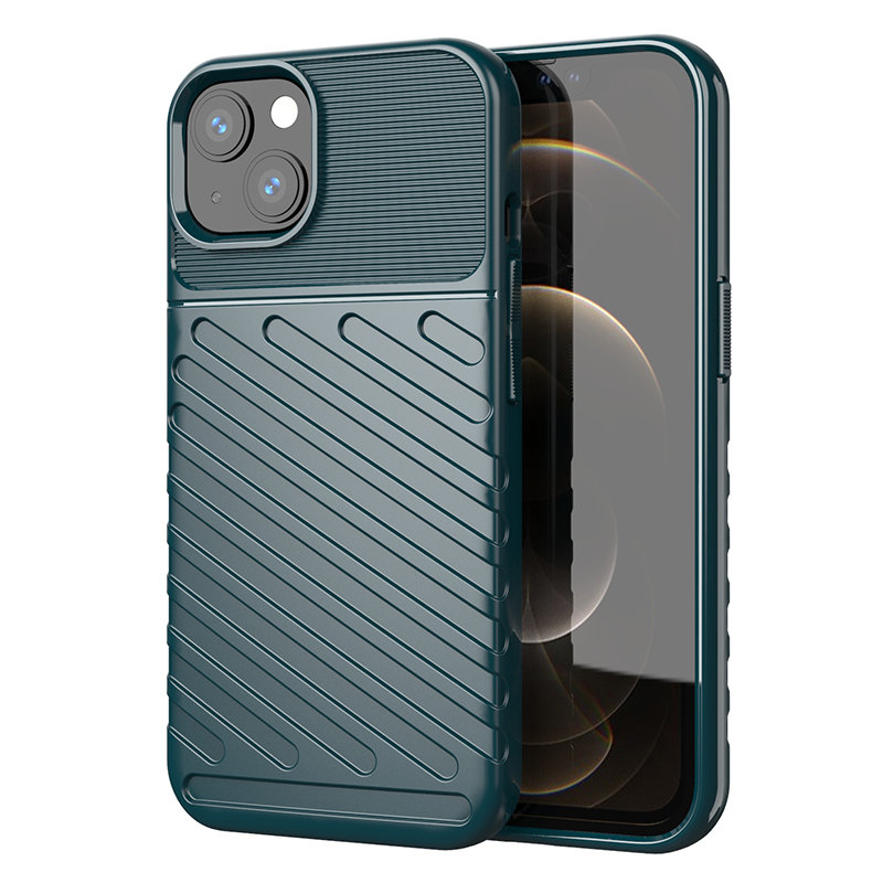 Thunder Case TPU dėklas iPhone 13 mini – žalias