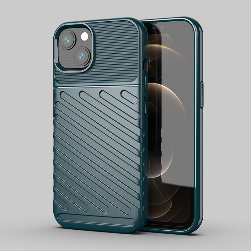 Thunder Case TPU dėklas iPhone 13 mini – žalias