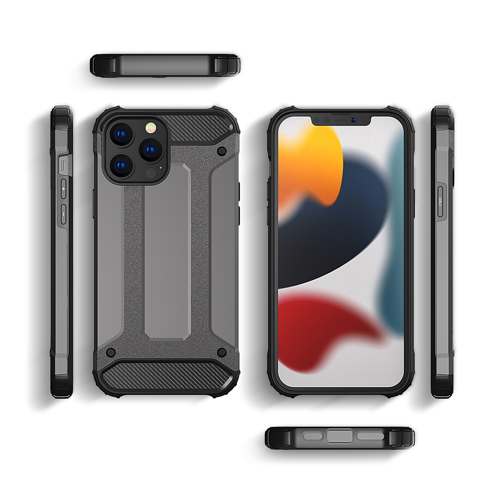 Hybrid Armor apsauginis dėklas iPhone 13 Pro – mėlynas
