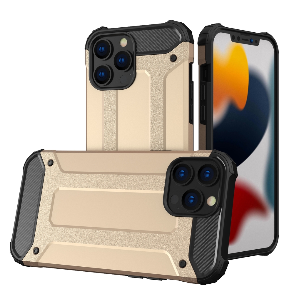 Hybrid Armor dėklas iPhone 13 Pro – auksinis