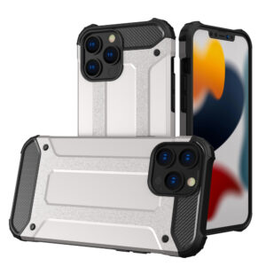 Hybrid Armor dėklas iPhone 13 Pro – sidabrinis