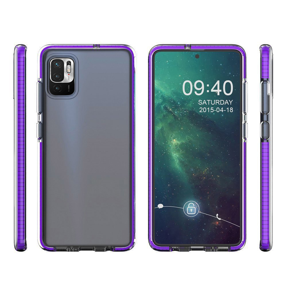 Skaidrus TPU dėklas Redmi Note 10 5G / Poco M3 Pro – juodas