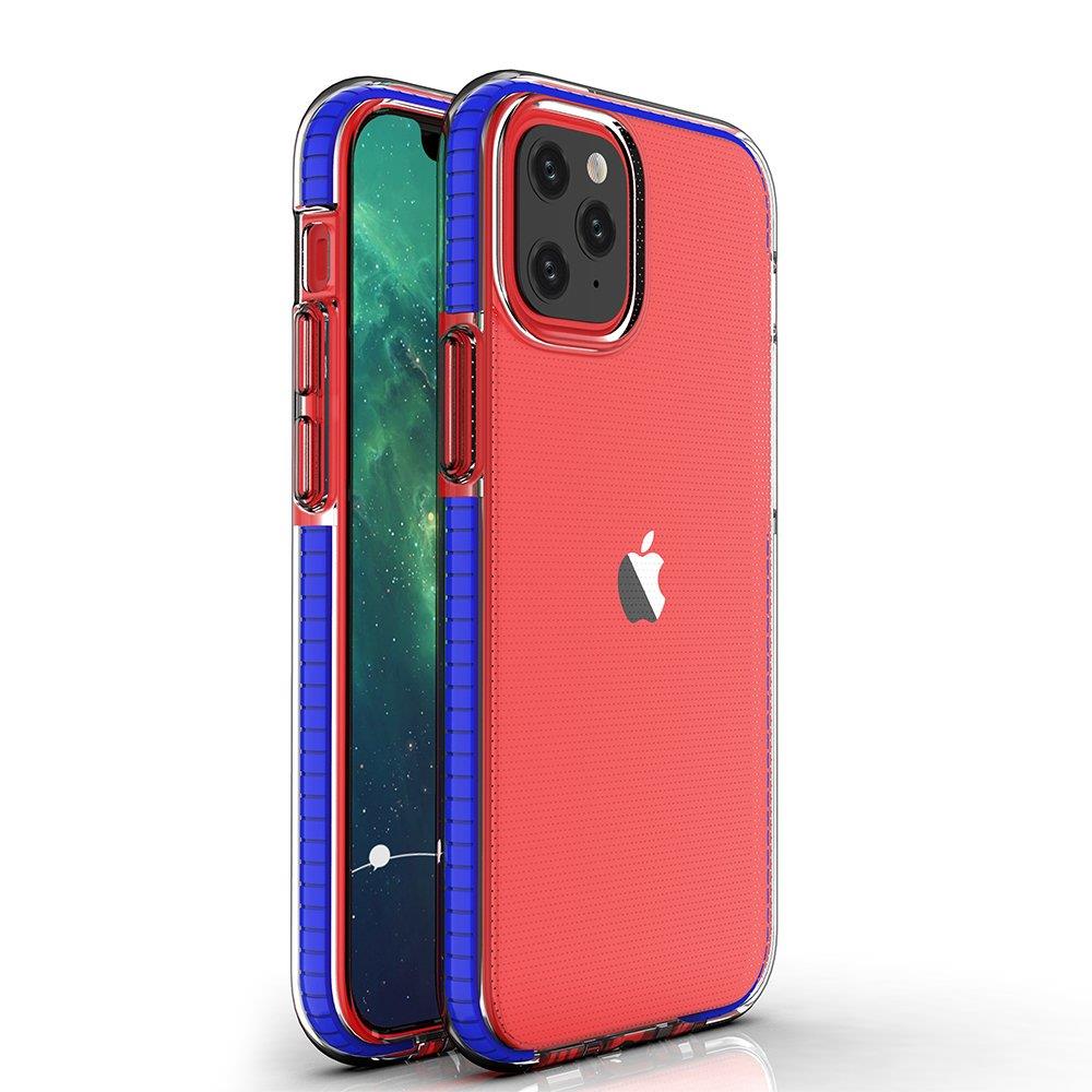 Skaidrus TPU dėklas iPhone 13 mini – tamsiai mėlynas rėmelis