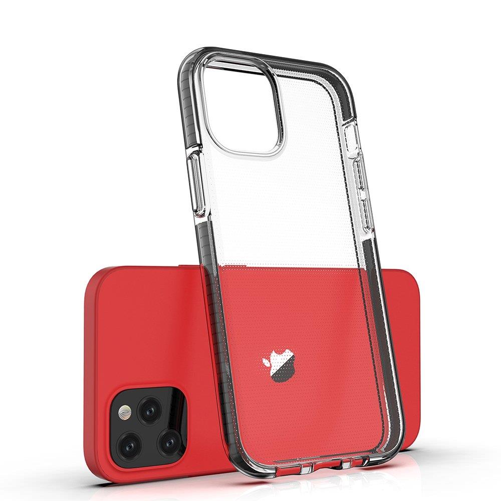 Skaidrus TPU dėklas iPhone 13 mini – tamsiai mėlynas rėmelis
