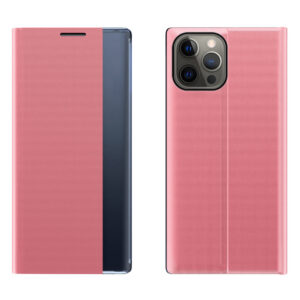 Sleep Case dėklas iPhone 13 Pro Max – rožinis, su langeliu