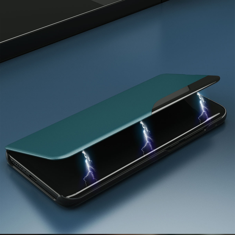Eco Leather View Case dėklas iPhone 13 Pro – oranžinis