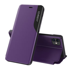 Eco Leather View dėklas iPhone 13 Pro – violetinis