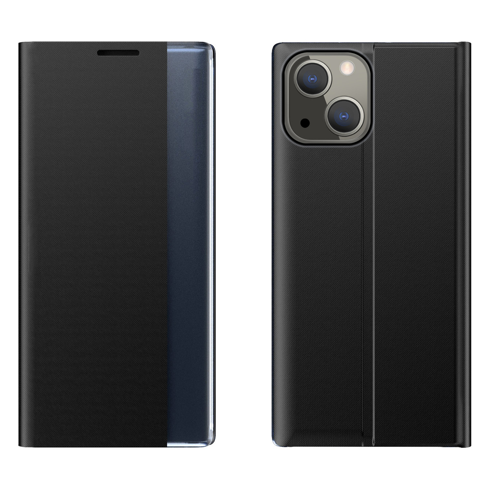 Atverčiamas dėklas su langeliu iPhone 13 mini – juodas