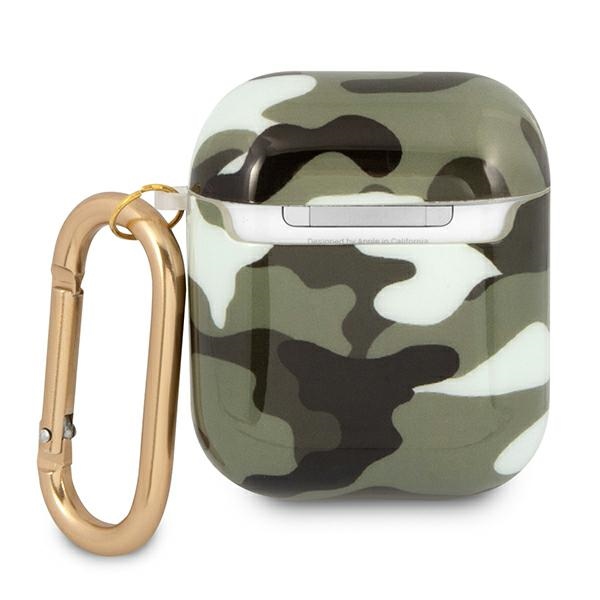 Guess AirPods 1/2 dėklas – žalias kamufliažas