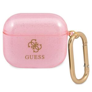 Guess Glitter dėklas AirPods 3 – rožinis