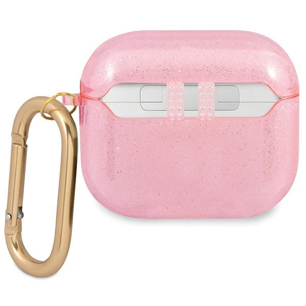 Guess Glitter dėklas AirPods 3 – rožinis