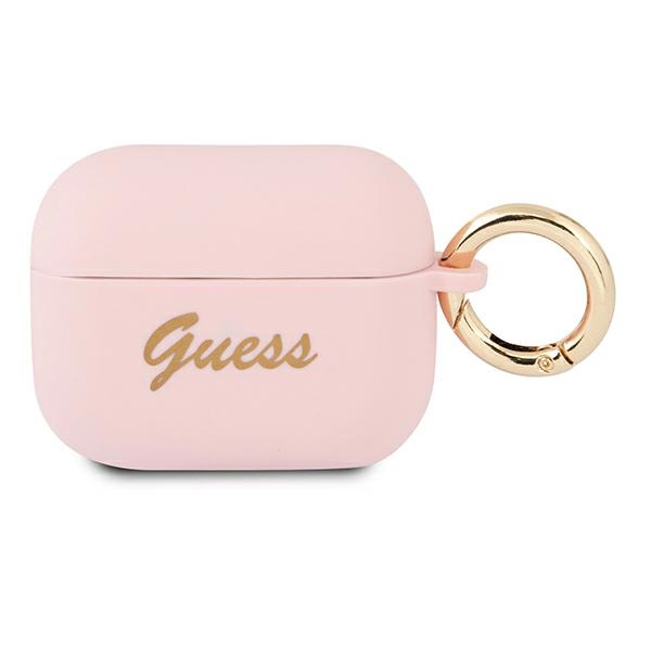Guess silikoninis dėklas AirPods Pro – rožinis