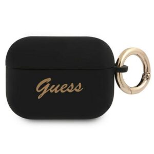 Guess silikoninis dėklas AirPods Pro – juodas
