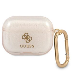 Guess AirPods Pro dėklas – auksinis, Glitter