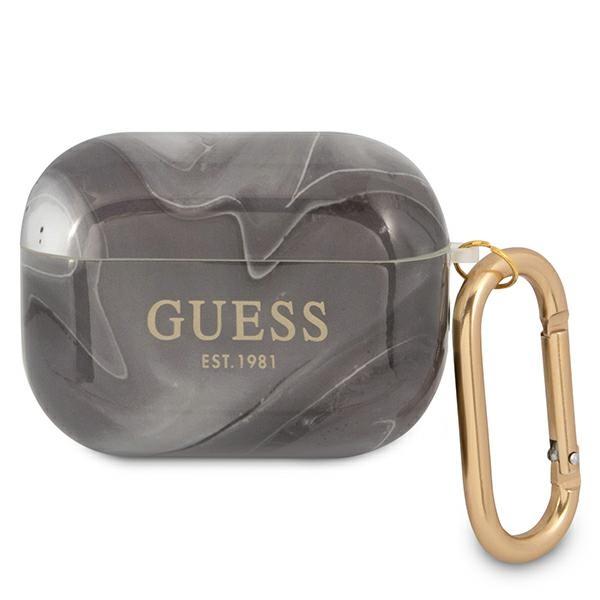 Guess Marble dėklas AirPods Pro – juodas