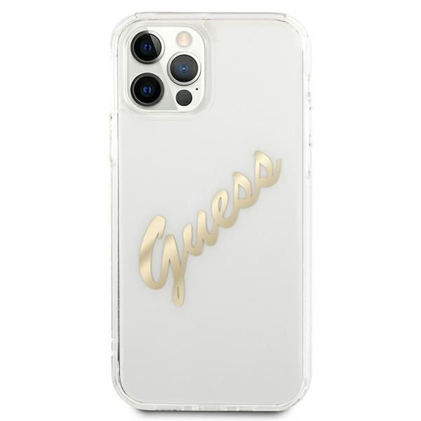 Guess skaidrus dėklas iPhone 12 Pro Max – Vintage