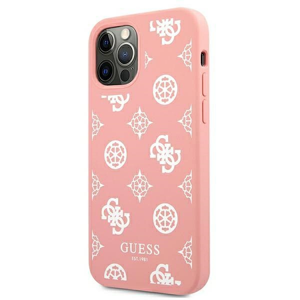 Guess silikoninis dėklas iPhone 12 Pro Max – rožinis
