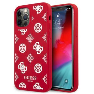 Guess silikoninis dėklas iPhone 12 Pro Max – raudonas